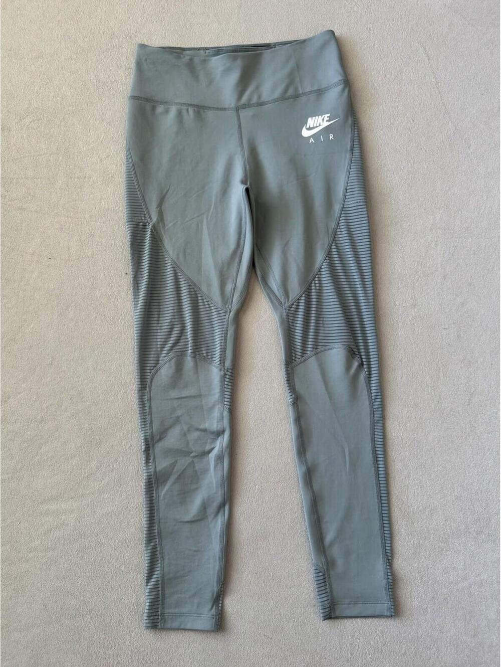 Nike Air Dri-FIT High Rise Leggings Gray Striped Panels Women’s Medium